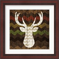Framed 'Southwest Lodge - Deer II' border=