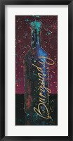 Framed Wine Splash Dark V