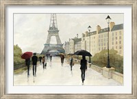 Framed Eiffel in the Rain Marsala Umbrella