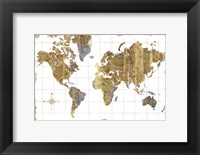 Framed Gilded Map