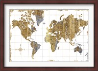 Framed Gilded Map