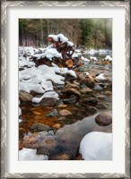 Framed Merced River Rocks, Yosemite, California
