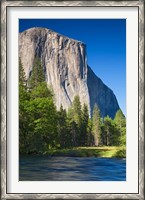 Framed El Capitan and Merced River Yosemite NP, CA