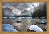 Framed Merced River, El Capitan in background, Yosemite, California