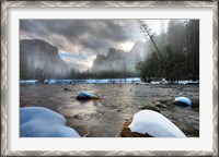 Framed Merced River, El Capitan in background, Yosemite, California