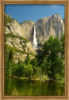 Framed Upper Yosemite Falls, Merced River, Yosemite NP, California