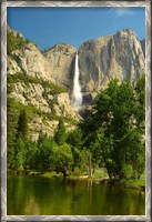 Framed Upper Yosemite Falls, Merced River, Yosemite NP, California