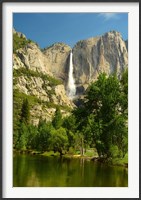 Framed Upper Yosemite Falls, Merced River, Yosemite NP, California