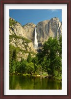 Framed Upper Yosemite Falls, Merced River, Yosemite NP, California