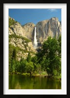 Framed Upper Yosemite Falls, Merced River, Yosemite NP, California