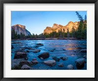Framed Rocks in The Merced River in the Yosemite Valley
