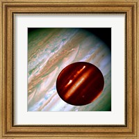 Framed Hubble/IRTF Composite Image of Jupiter Storms