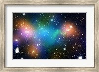 Framed Galaxy Cluster Abell 520 (HST-CFHT-CXO Composite)