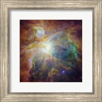 Framed Spitzer and Hubble Create Colorful Masterpiece