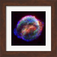 Framed Kepler's Supernova Remnant In Visible, X-Ray and Infrared Light