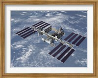 Framed Computer Generated View of the International Space Station