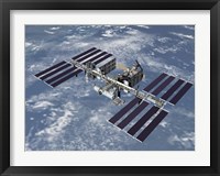 Framed Computer Generated View of the International Space Station