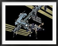 Framed Different Angle of Computer Generated view of the International Space Station