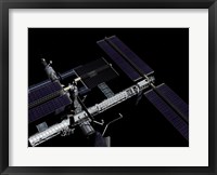 Framed Graphic Rendering of the International Space Station