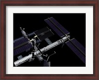 Framed Graphic Rendering of the International Space Station