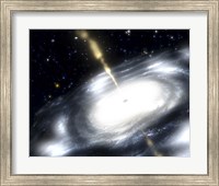 Framed Rare Galaxy that is Extremely Dusty, and Produces Radio Jets