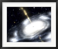 Framed Rare Galaxy that is Extremely Dusty, and Produces Radio Jets