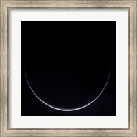 Framed Sun-Illuminated Crescent of Earth around Antarctica