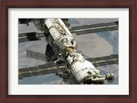Framed Close Up View of International Space Station