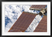 Framed Repaired Solar Array on the International Space Station