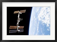 Framed International Space Station Parrallel to Earth