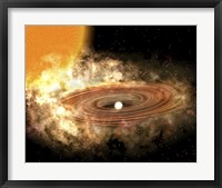 Framed Accretion Disk Around the Binary Star System WZ Sge