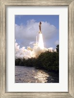 Framed Space Shuttle Discovery Launch