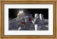 Framed Artist's Rendering of Future Space Exploration Missions
