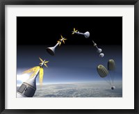 Framed Artist's Rendering of an Emergency use System of the Launch Abort System