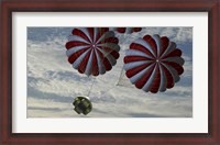 Framed Concept of the Second Stage Recovery Parachutes Opening as a Crew Exploration Vehicle Descends to Earth