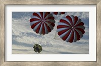 Framed Concept of the Second Stage Recovery Parachutes Opening as a Crew Exploration Vehicle Descends to Earth