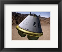 Framed Concept of a Crew Exploration Vehicle as it Lands on Earth