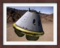 Framed Concept of a Crew Exploration Vehicle as it Lands on Earth