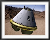 Framed Concept of a Crew Exploration Vehicle as it Lands on Earth