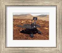 Framed Artists Rendition of Mars Rover