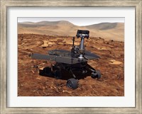 Framed Artists Rendition of Mars Rover