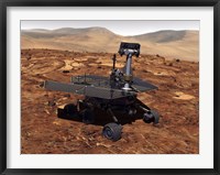 Framed Artists Rendition of Mars Rover