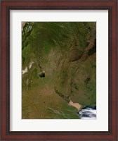 Framed Satellite view of Argentina