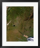 Framed Satellite view of Argentina