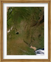 Framed Satellite view of Argentina