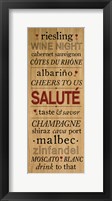 Wine Words I Framed Print