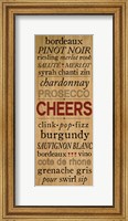 Framed Wine Words II