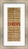 Framed Wine Words II