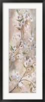 Cherry Blossoms Taupe Panel I Framed Print