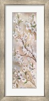 Framed Cherry Blossoms Taupe Panel II